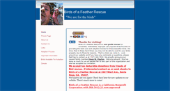 Desktop Screenshot of birdsofafeatherrescue.org